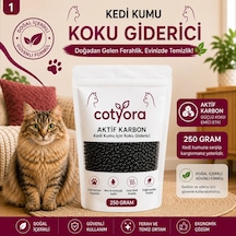 Aktif Karbon Kedi Kumu Koku Giderici Ve Önleyici 250 Gr Kedi Kumu İçin Aktif Karbonlu Koku Hapsedici