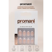 Airbrush Nails Almond - Takma Tırnak Kiti French