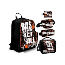Coral High Beşli İlkokul/ortaokul Çanta Seti - Siyah Basketbol - Erkek Çocuk Çok Renkli