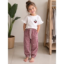 Mayoral Fashion Kareli Pijama Takımı - Fashion - Kırmızı - 3 Yaş - 0512-kırmızı-3 Yaş