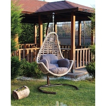 Eminhome Capri Swing Rattan Örme Salıncak Açık Capi Çok Renkli