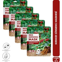 Dermokil Kırmızı Ginseng Kağıt Yüz Maskesi Karma Ciltler İçin 20 G X 5 Adet