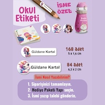 Okul Etiketi Kalem Defter Etiketi Gökkuşağı Atı Özel İsim Yazılabilen Etiket - 252adet