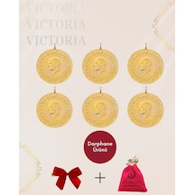 Vıctorıa Gold 6 Adet Çeyrek Altın Eski Tarihli Kulplu 22 Ayar