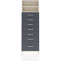 Arges Dolap 2 Raflı 7 Çekmeceli 60x30x182 Aytaşı-antrasit Aytaşı