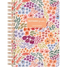 Botanical Spiralli Defter Çizgili Turuncu 17x24 Cm