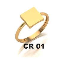 Çgk Çiğdem Gürel Kuyumculuk Çıtır Kare Altın Yüzük Gold