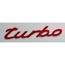 Porsche Uyumlu Yazı Turbo Y.m. 2.2 11.5 Cm Kırmızı