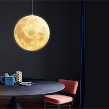 Moonlight Model Büyük Boy Tekli Sarkıt Dolunay Tasarım Avize