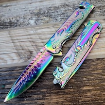Knivox Sibirya Company S2076 Gökkuşağı Akrep İşlemeli Kurtarma Kamp Çakıs