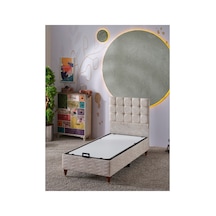 Beehanem Bengü Krem 120x200 Ekstra Geniş Tek Kişilik Premium Baza Başlık Seti 2'li Set 120 x 200