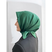 Armine Yeşil Düz Renk Sura İpek Eşarp 10d02-393 Çok Renkli