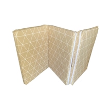 Katlanır Yatak Yer Yatağı Sünger Yatak Taşınabilen Tek Kişilik 80x180 Krem Piramit 6 Cm