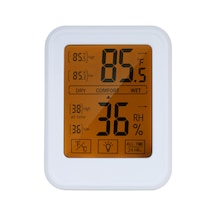 Maiyame Portatif Nem Ve Sıcaklık Ölçer: Büyük Dokunmatik Ekran, Anlık Ve 24 Saat Ölçüm, Konfor Hatırlatıcı