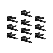 Suntek Duvar Şapka Kancası Şapka Rafı Şapka Depolama Dayanıklı Siyah 10 Adet Çok Renkli