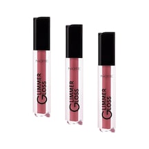 Cosmetics Glimmer Gloss Işıltılı Nemlendirici Dudak Parlatıcısı - 50 Rose Sorbet 3 Paketi 0