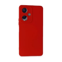 Vivo Y17s Uyumlu Kılıf Nano İçi Kadife Silikon - Kırmızı