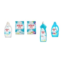 Aquabor Doğal Mineralli Sıvı Beyaz + 4 Kg Beyaz + 4 Kg Renkliler + Elde Bulaşık + Sıvı Renkliler 5 Li Set 0.75 LT - 2.5 LT - 12 KG