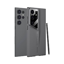 Galaxy Uyumlu S24 Ultra Kılıf Ultra İnce Kamera Korumalı Sert Rubber Pazarplus Procase Kılıf Gri