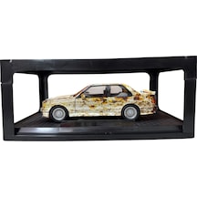 1:24 Metal Model Koleksiyon Araba Bmw M3 Paslı Görünümlü 19 Cm Döner Ön Tekerler