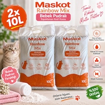 Maskotpet Bebek Pudralı Bentonit Kedi Kumu 2 Adet 10 Litre