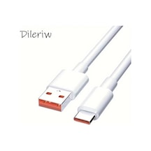 Willowhaven Huawei Millet Vıvo Glory Redmi İçin 6a Hızlı Şarj Kablosu Type-c 100 Cm Beyaz