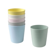 Ikea Kalas 6'lı Meşrubat Bardağı 230 Ml Beyaz Mavi Gri Sarı Çok Renkli