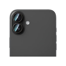 İphone Uyumlu 16 Caseworld Karbon Fiber Serisi Anti Reflective Ultra Clear Full Kamera Lens Koruyucu Siyah