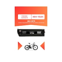 Rks Xr75 Uyumlu 48v 15ah Yüksek Kapasite Güçlendirilmiş Elektrikli Bisiklet Bataryası Siyah