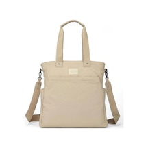 Smart Bags Kanvas Bej Kadın Omuz Çantası Smb1309 001