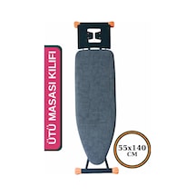 Asev Home Ütü Masası Kılıfı Keçeli İpli Stoperli Büyük Boy 55x140 Cm Grey Diğer