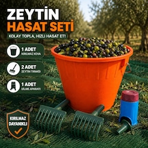 Zeytin Hasat Seti 1 Kırılmaz Kova + 2 Zeytin Tırmığı + 1 Zeytin Dilme Aparatı