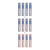 0,7 Mm, 120'li Min, 12'li Set, 2b Mekanik Kalem Ucu, 3 Renk, Soft Touch, Kolay Taşınabilir