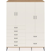 Hyperion Gardrop 7 Raflı 8 Çekmeceli 4 Kapaklı 176x44x221 Çam-aytaşı Aytaşı