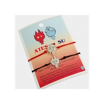 Ateş - 348 - Ve Su 2-li İp - Ece-umay - Bileklik Kırmızı