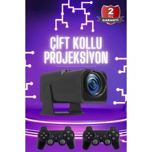 Çift Kollu Projeksiyon Taşınabilir Game Projektör Full Hd 1080p 4k Projeksiyon Gamepad 33756053