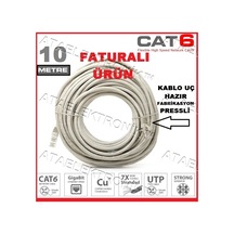 10 Metre Cat6 Internet Patch Kablo 10 Mt Cat 6 Rj45 Utp