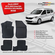 Dacia Lodgy Paspas Araca Özel 2013 2023 BOSSE 3D Havuzlu Oto Paspas