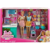 Hjy94 Barbie Brooklyn Ve Malibu Pasta Yapıyor Oyun Seti