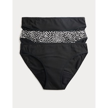 Marks & Spencer 3'lü Yüksek Emicili Bikini Külot T61007322P Çok Renkli