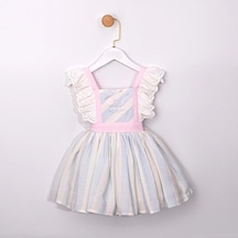 Ministok Carousel Fisto Kollu Arkası Fiyonklu Cut Out Detaylı Kız Çocuk El Mavi