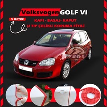 Volksvogen Golf 5 Oto Araç Kapı Koruma Fitili 5metre Parlak Kırmızı Renk