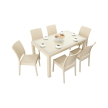 Mandella Elit Rattan 90x150 Elit Sandalye Camlı Masa Takımı Çölbeji Diğer