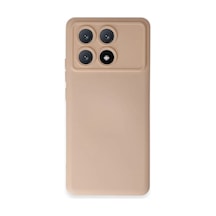 Jenerik Xiaomi Poco X6 Pro Kılıf Nano İçi Kadife Silikon - Pudra
