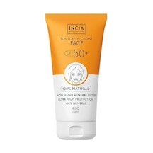 %100 Doğal Yüz Güneş Kremi Leke Karşıtı Mineral Filtreli Yüksek Koruma Spf50 Uva Uvb 50 Ml