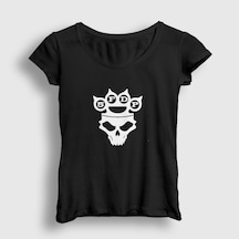 Presmono Kadın Logo Five Finger Death Punch T-shirt Siyah