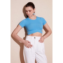 Lela Kadın Bluz 5864211 Bebe Mavi