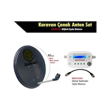 Antenci 40cm Karavan Çanak Anten Seti + Electroon Dijital Uydu Bulucu