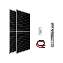 72 V Volt 1.5 Hp 1.1 Kw 1100 W Watt Dc Kademeli Dalgıç Solar Pompa 1100 Watt Güneş Paneli Solar Sulama Paket Sistem