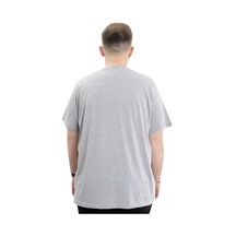 Mode Xl Büyük Beden Erkek Baskılı T-shirt Bisiklet Yaka Rock Tımes U24037 Grimelanj Gri Melanj